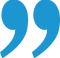 Blue quotation marks on black background